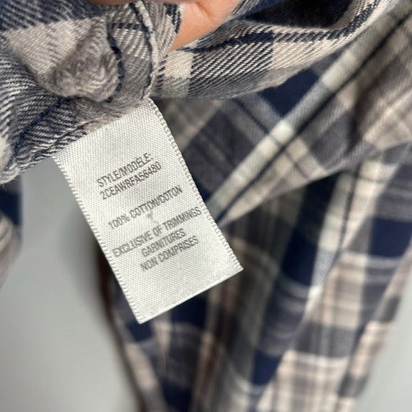 Wind River Mens Plaid Brushed Cotton Snap Shirt Blues Greys Classic Fit Size XL - Picture 10 of 12